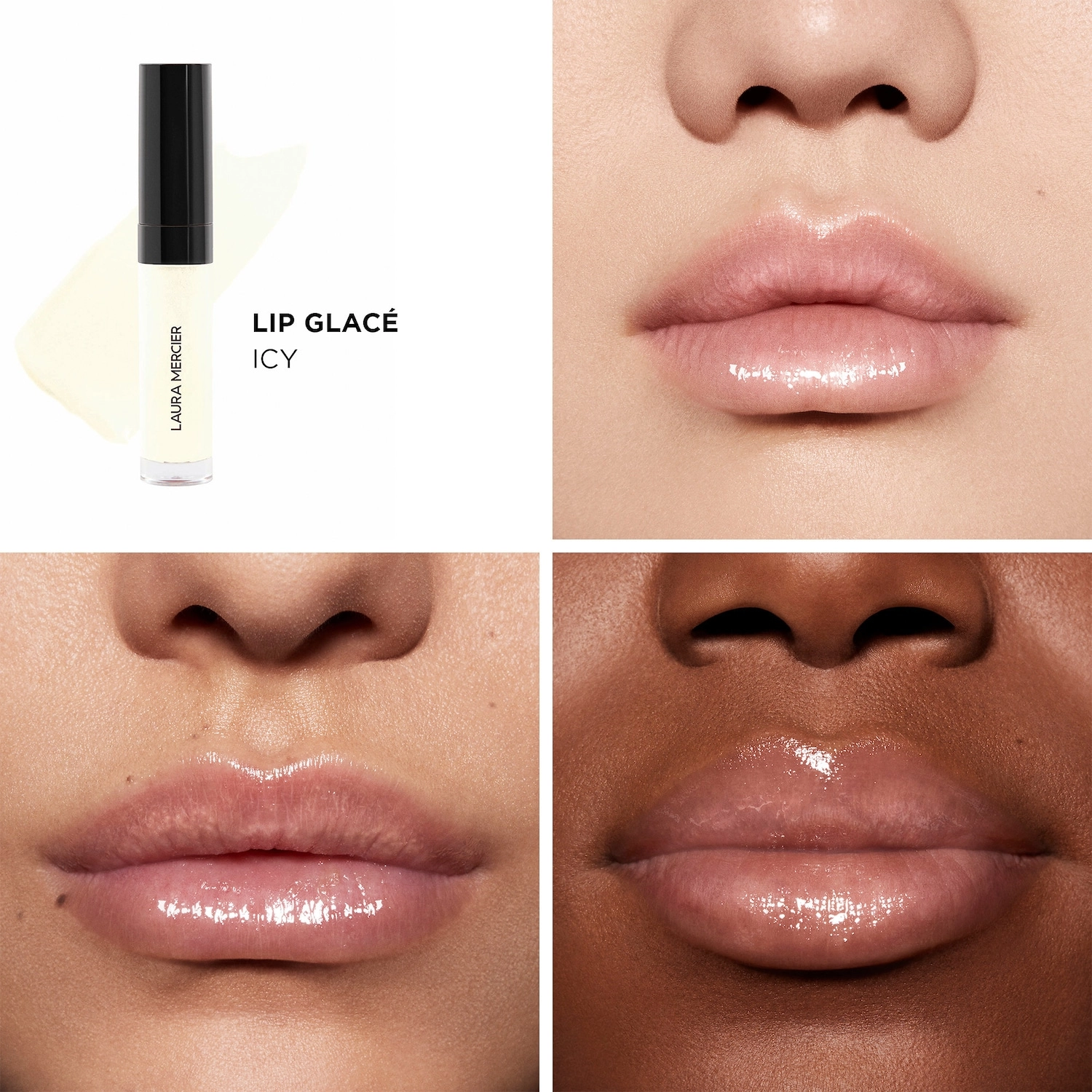 Laura Mercier Lip Glacé Lip Gloss - 00 Icy, Shimmer Finish, Hydrating, Long-wearing - Image 2