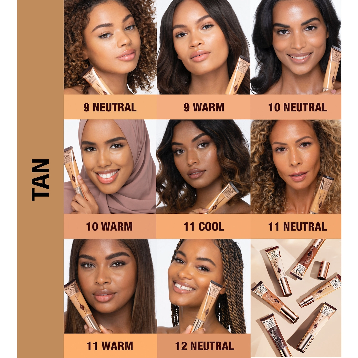 Charlotte Tilbury Beautiful Skin Medium Coverage Liquid Foundation with Hyaluronic Acid 10 Warm - Tan with Warm Golden Undertones - Image 9