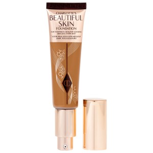 Charlotte Tilbury Beautiful Skin Medium Coverage Liquid Foundation with Hyaluronic Acid, Color 13 Warm - Deep with Warm Bronze Undertones