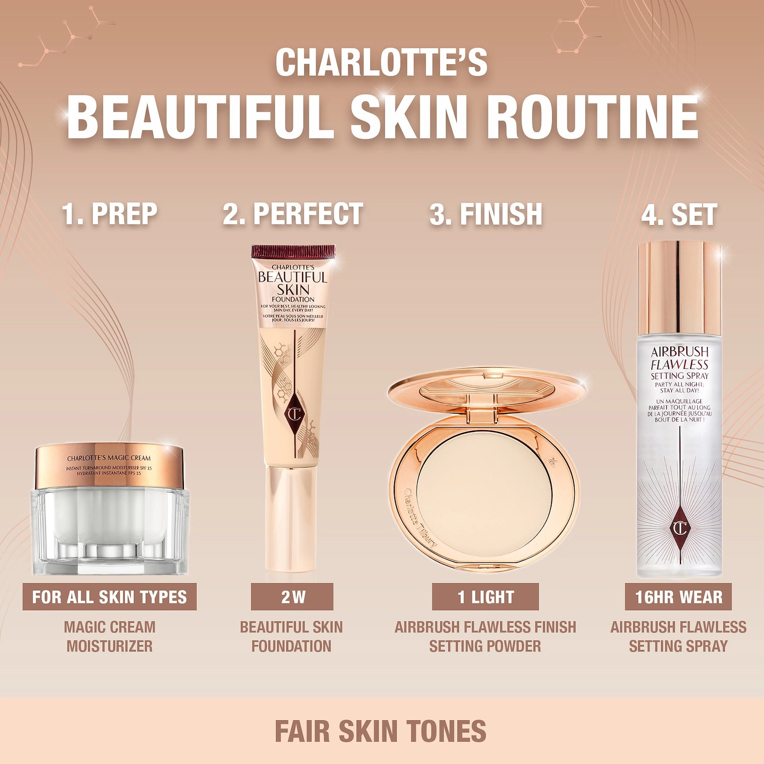 Charlotte Tilbury Beautiful Skin Medium Coverage Liquid Foundation with Hyaluronic Acid Color 2 Warm - Image 2