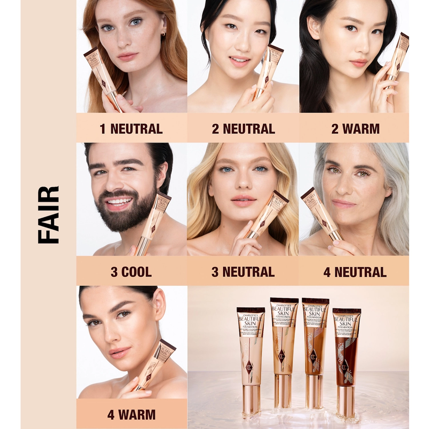 Charlotte Tilbury Beautiful Skin Medium Coverage Liquid Foundation with Hyaluronic Acid - Color 3 Cool - Image 2