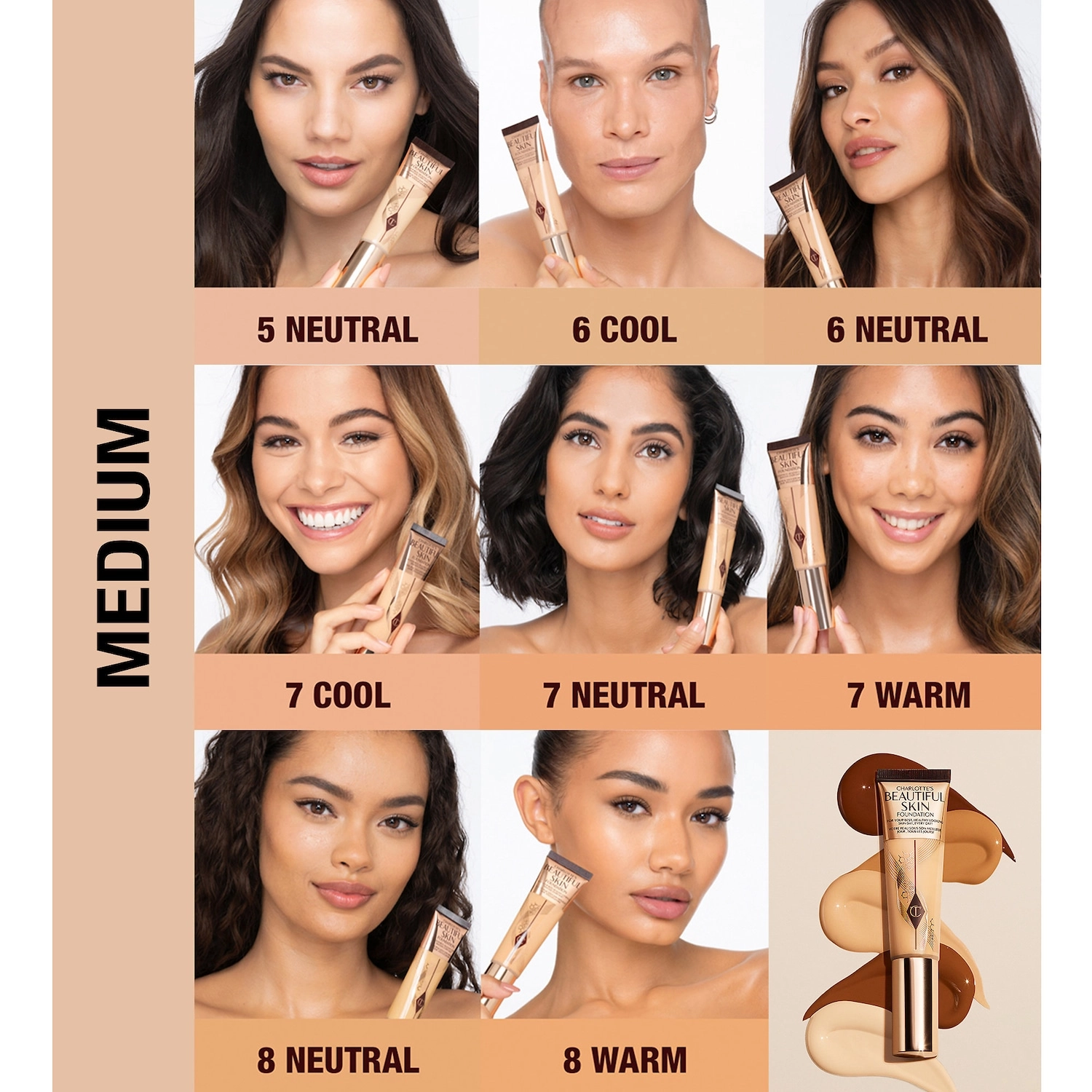 Charlotte Tilbury Beautiful Skin Medium Coverage Liquid Foundation with Hyaluronic Acid - Color 7 Cool - Image 4