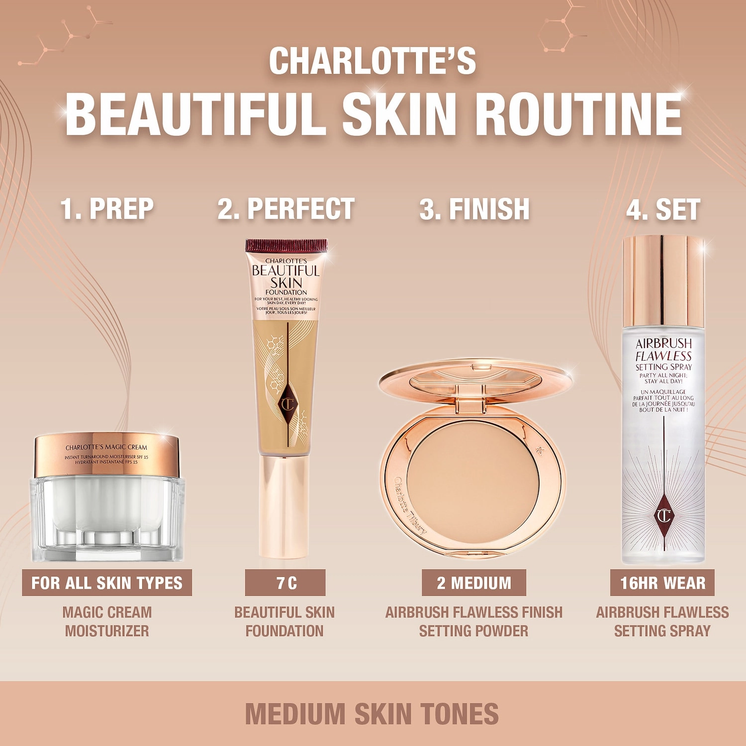 Charlotte Tilbury Beautiful Skin Medium Coverage Liquid Foundation with Hyaluronic Acid - Color 7 Cool - Image 8