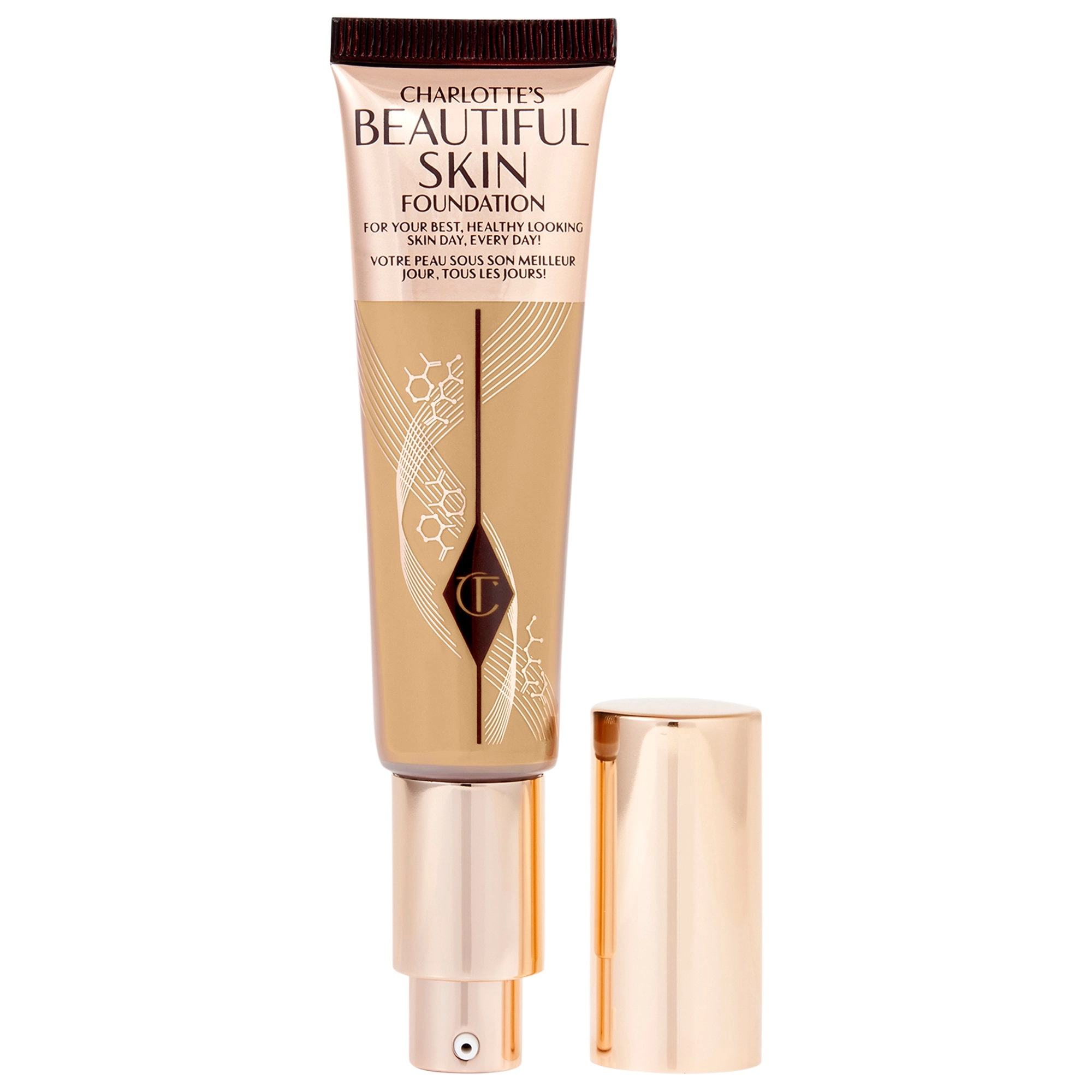 Charlotte Tilbury Beautiful Skin Medium Coverage Liquid Foundation with Hyaluronic Acid - Color 7 Cool