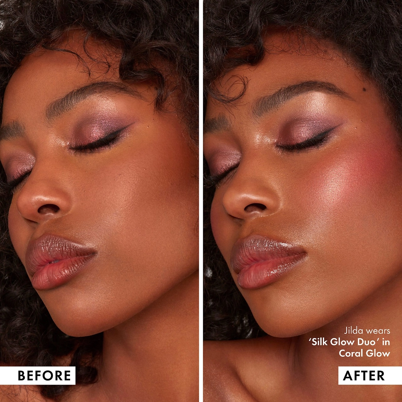 Iconic London Silk Glow Blush and Highlight Duo - Coral Glow Vegan - Image 5