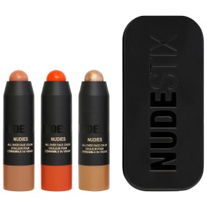 NUDESTIX Mini Beachy Nudes 3pc Kit Vegan Stick Formula Long-wearing Fragrance Free Without Parabens Cruelty-Free