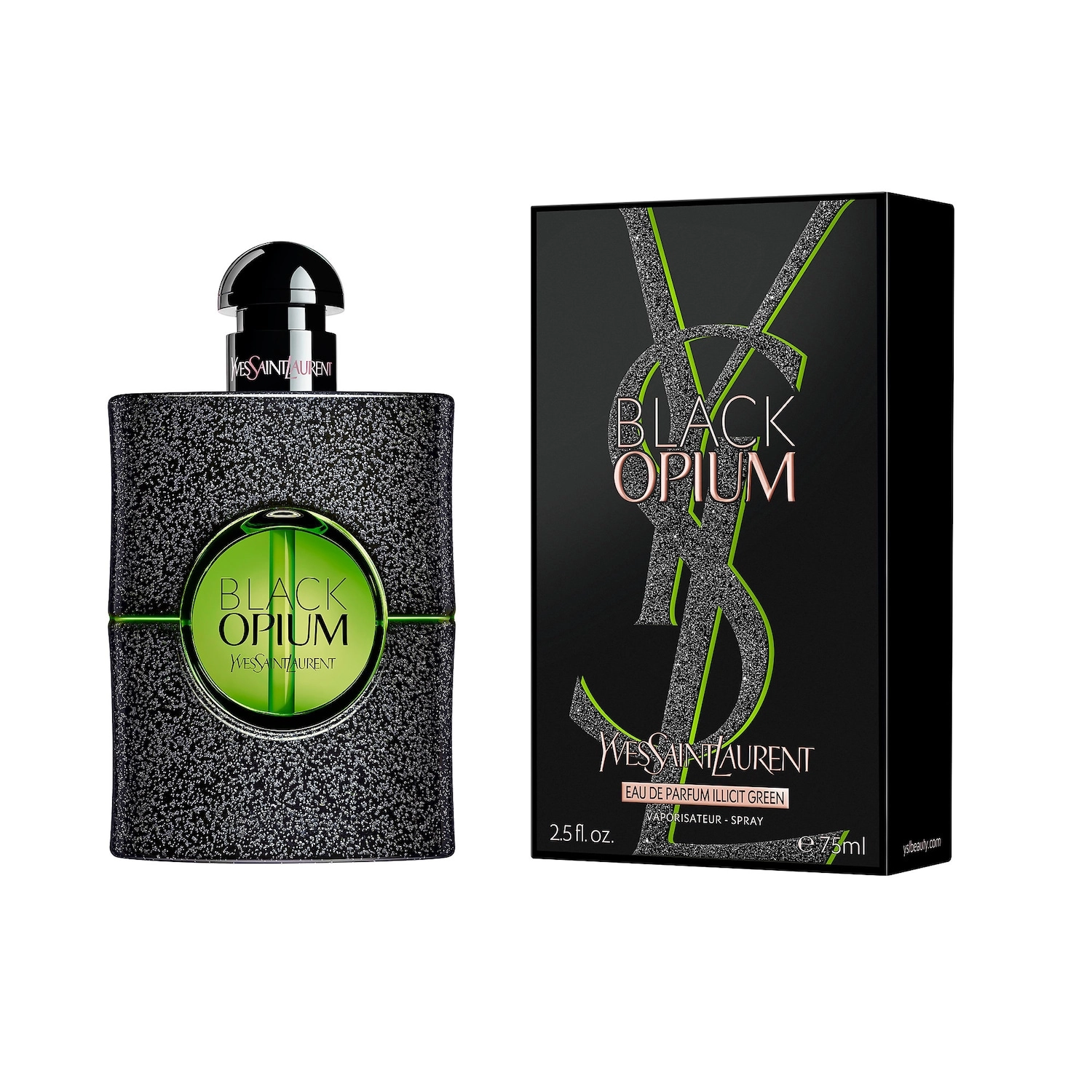 Yves Saint Laurent Black Opium Illicit Green Eau de Parfum 2.5 oz/75 mL Warm & Spicy - Image 4