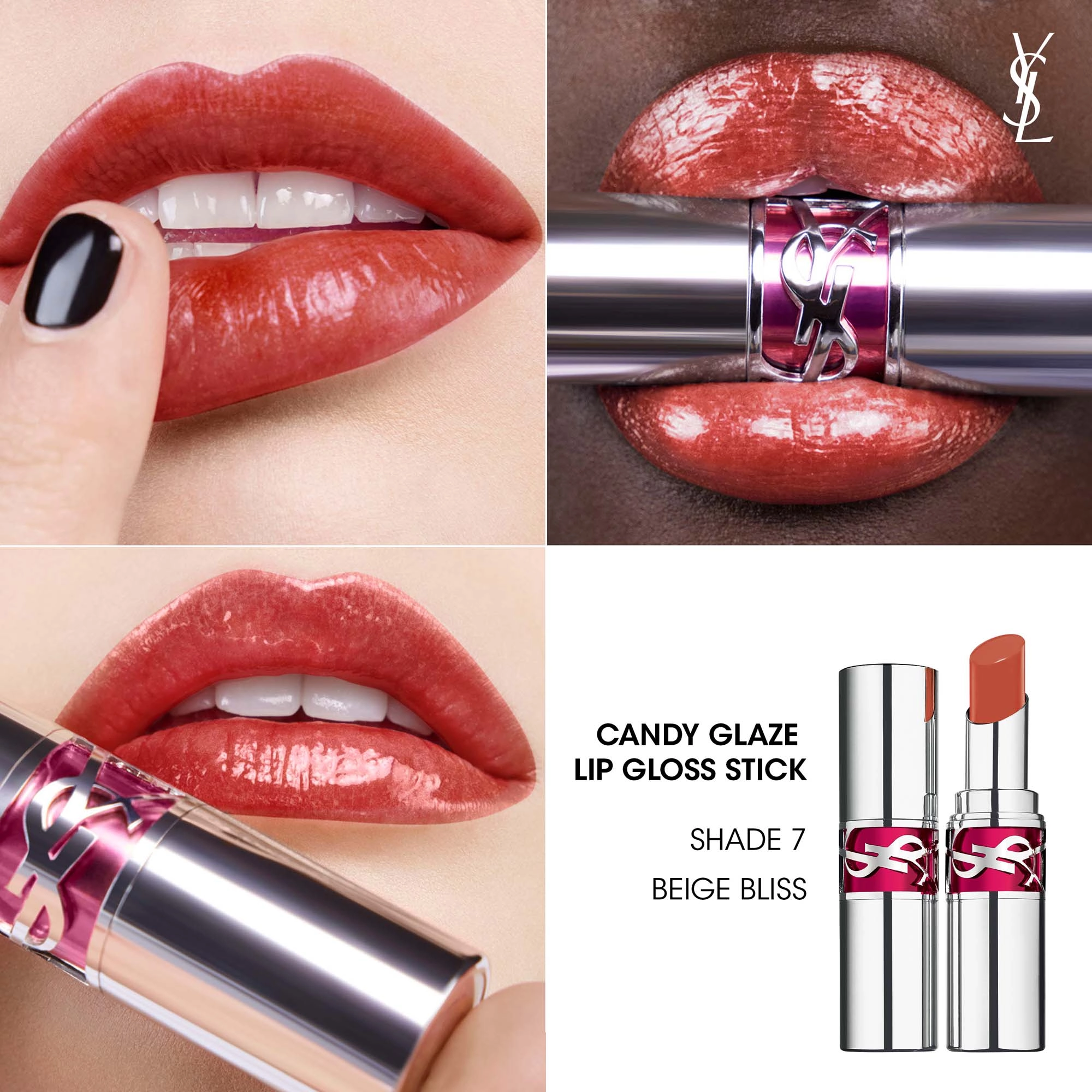 Yves Saint Laurent Candy Glaze Lip Gloss Stick - Color: 7 Beige Bliss - Image 2
