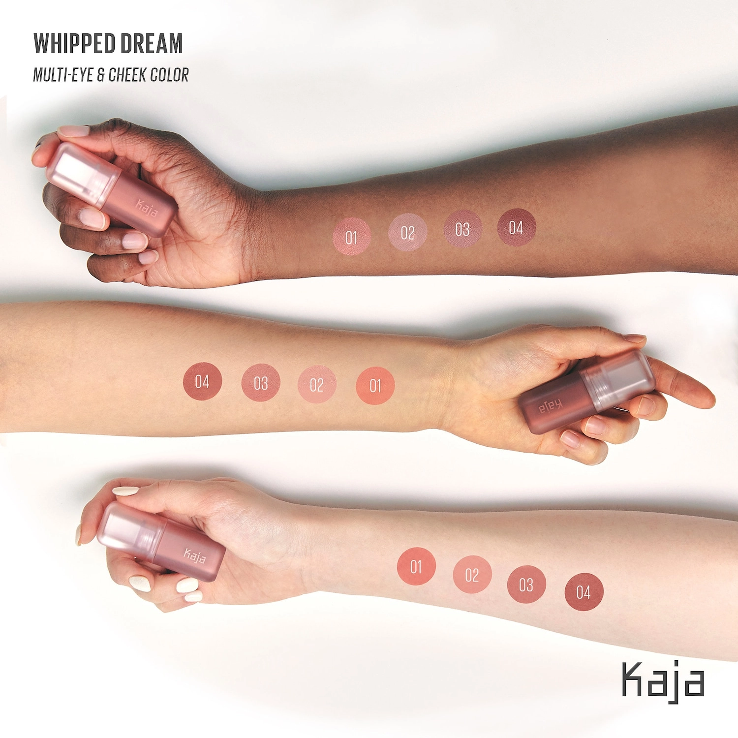 Kaja Whipped Dream Multi-Eye & Cheek Color 04 Mocha Tarte - Vegan Cream Formula - Image 5