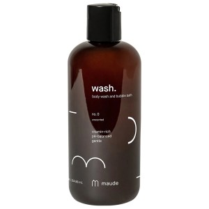 maude Wash - pH-Balanced Body Wash and Bubble Bath (Unscented) - Vegan, Clean, Paraben-Free