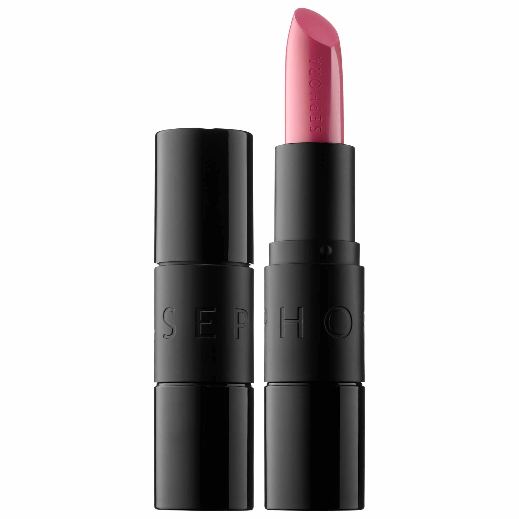 SEPHORA COLLECTION Satin Hydrating Lipstick Color: 02 One More Round - Bluish Pink Vegan