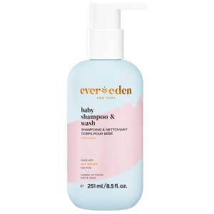 Evereden Baby Shampoo and Hydrating Body Wash 8.5 oz/251 mL Fragrance Free Vegan