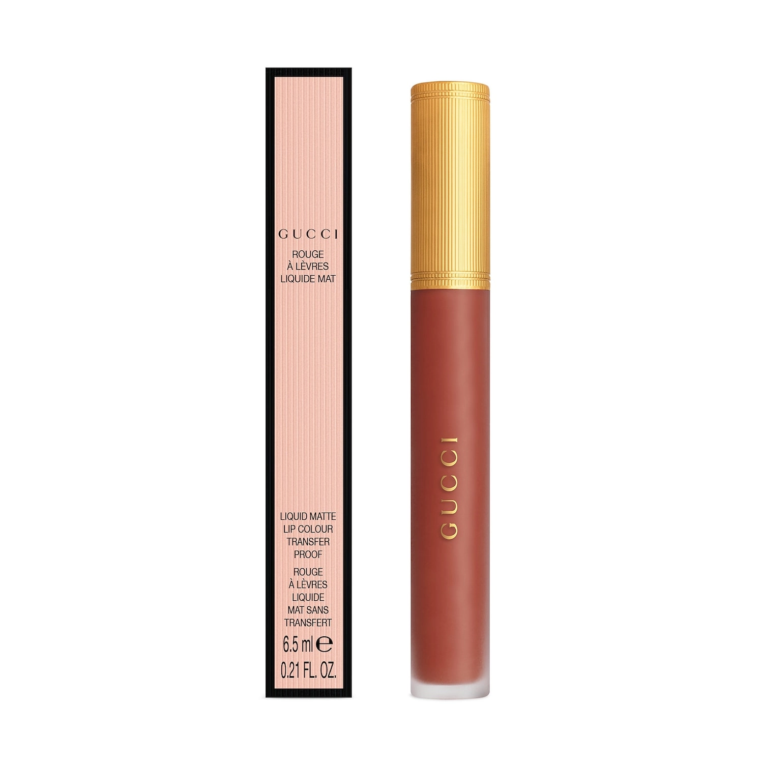 Gucci Transfer-Proof Matte Liquid Lipstick Color: 505 Janet Rust - Soft Matte Red Lipstick - Image 3