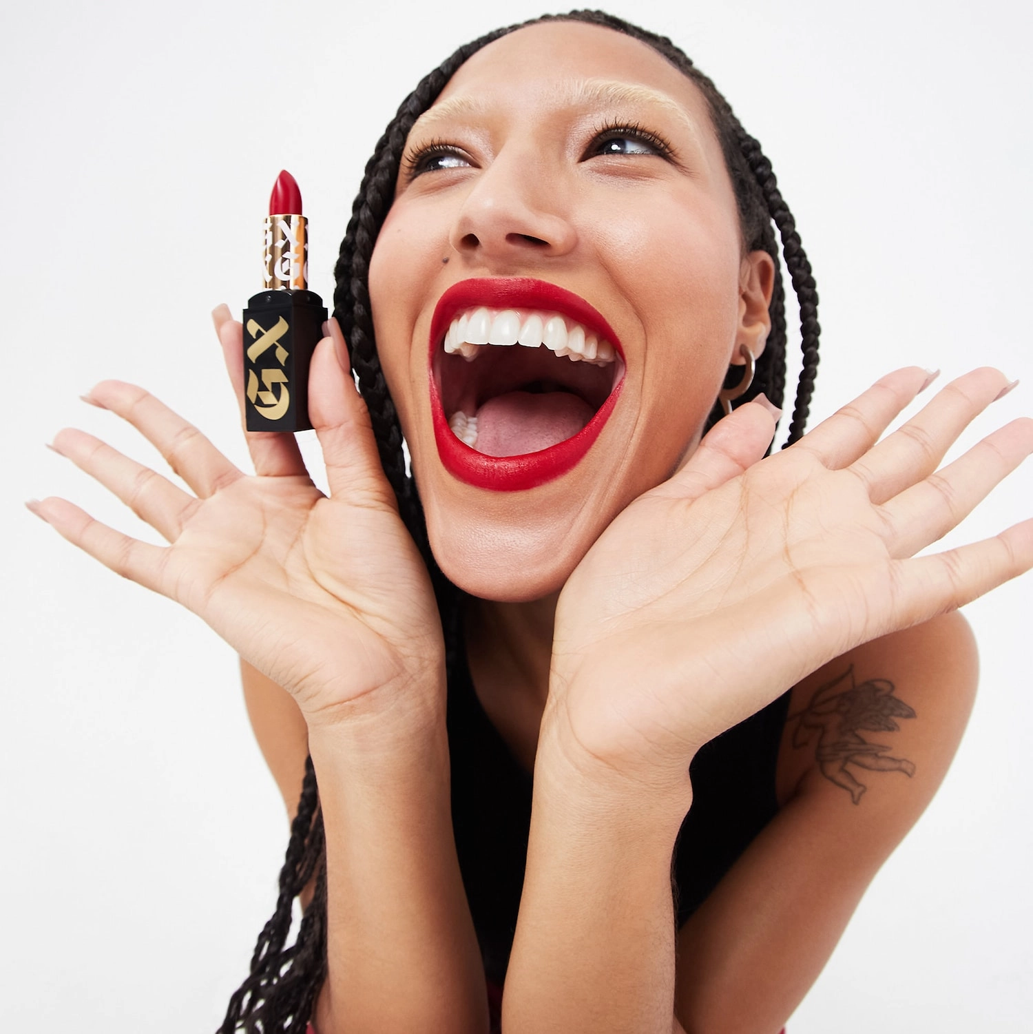 GXVE BY GWEN STEFANI Anaheim Shine Clean High-Performance Satin Lipstick Color: Original Recipe - True Red - Image 8