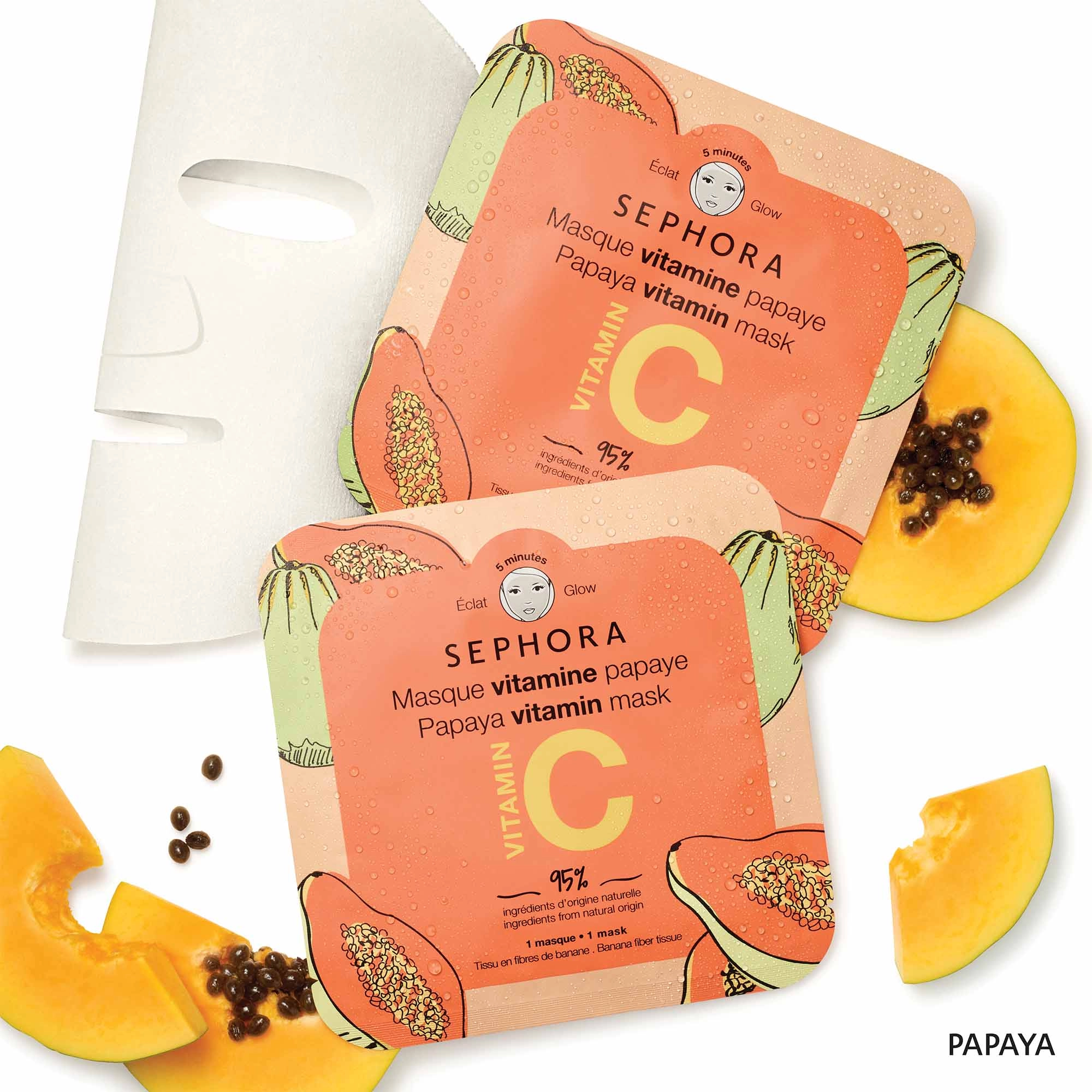 SEPHORA COLLECTION Vitamin Face Masks - Papaya + Vitamin C - Image 2