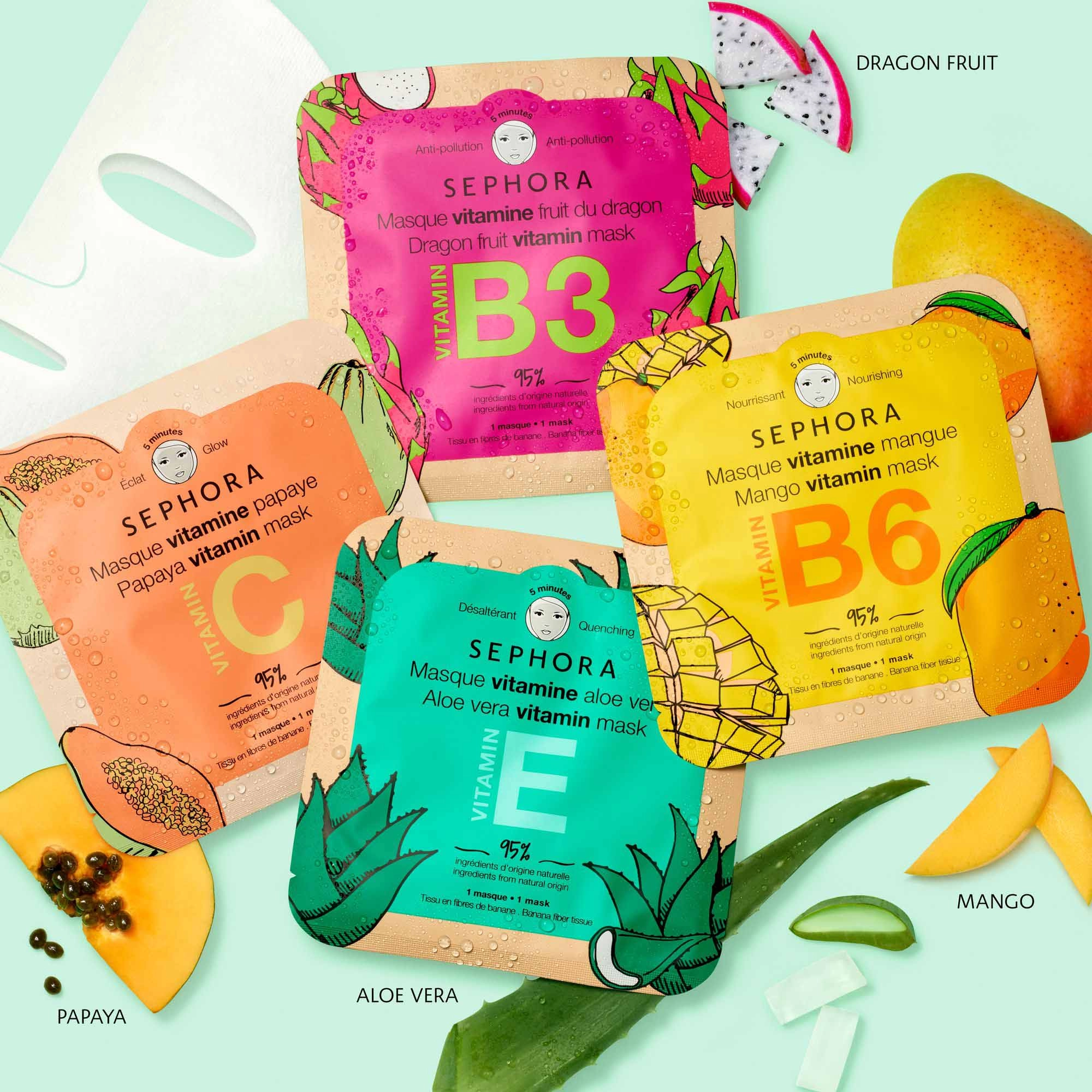 SEPHORA COLLECTION Vitamin Face Masks - Papaya + Vitamin C - Image 3