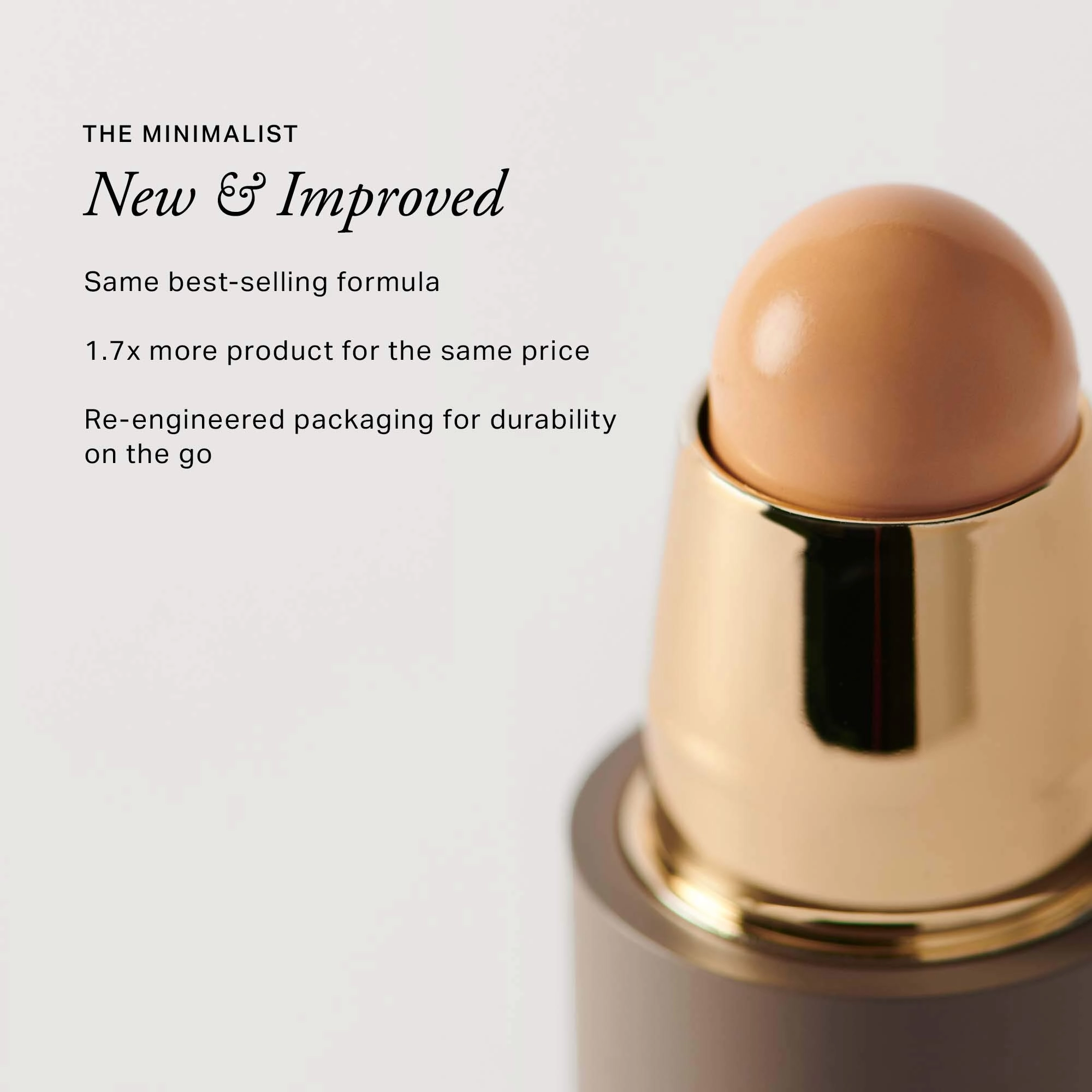MERIT The Minimalist Perfecting Complexion Foundation and Concealer Stick - Ochre (Light Medium with Warm Undertones) - Image 7