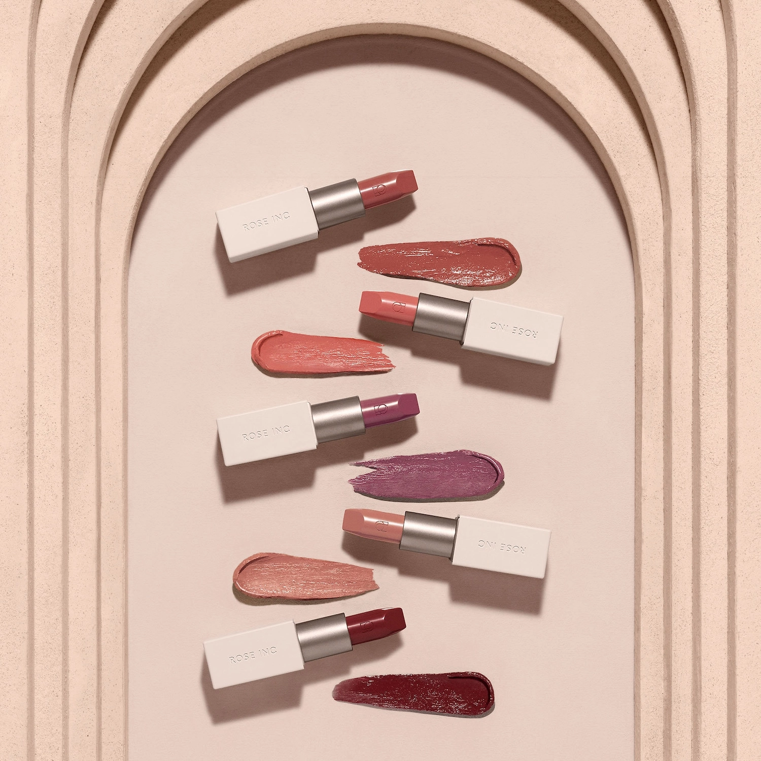 ROSE INC Satin Lip Color Refillable Hydrating Lipstick - Hypnotic, Sandy Beige - Image 14