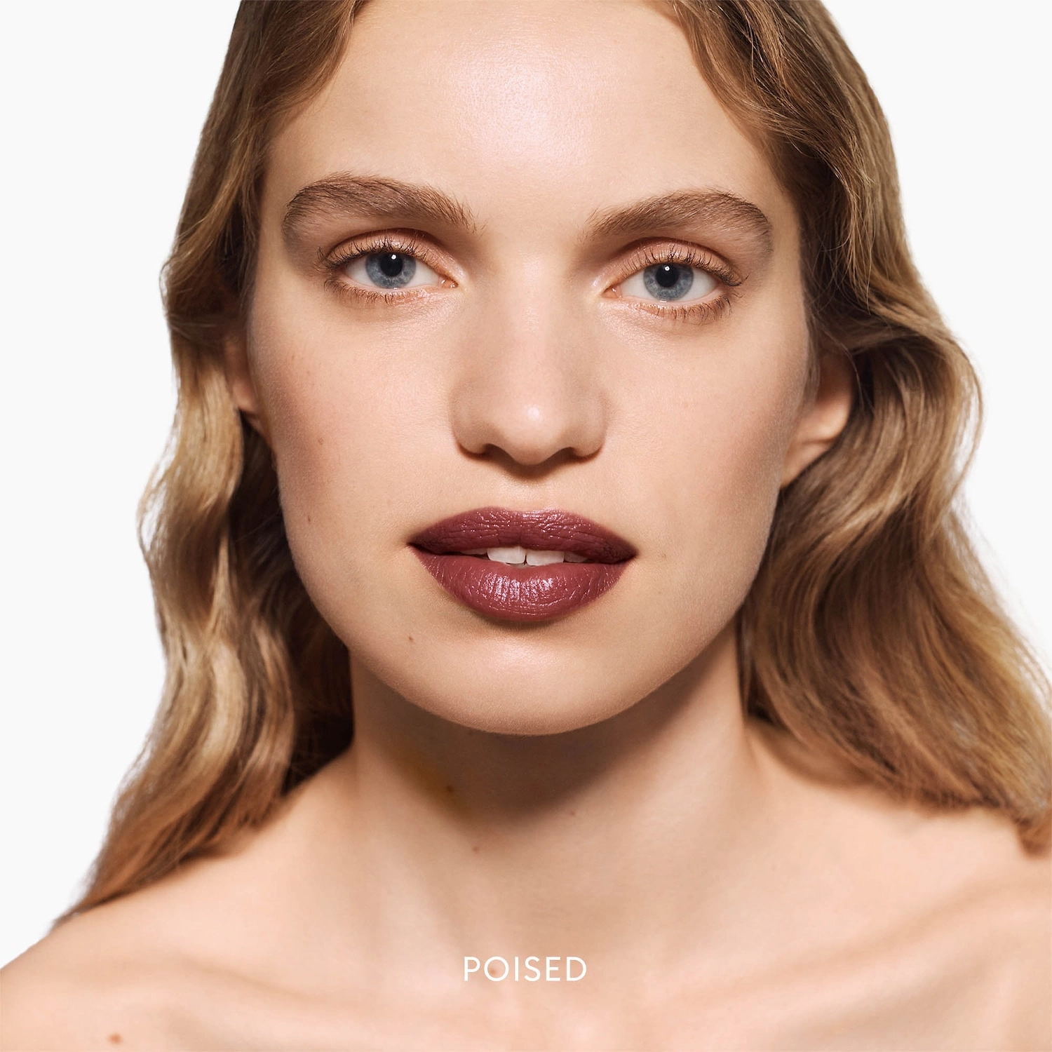 ROSE INC Satin Lip Color Refillable Hydrating Lipstick - Poised, Deep Brick - Image 7