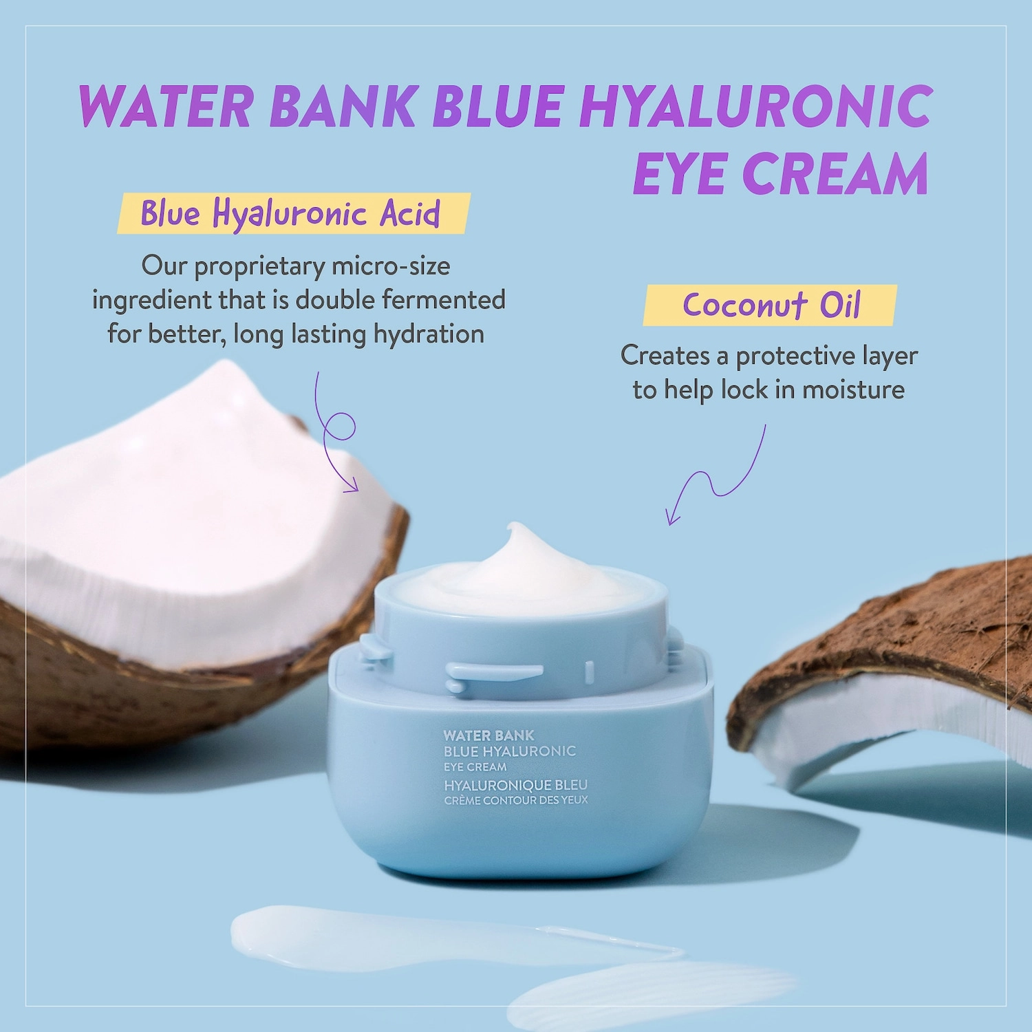 LANEIGE Water Bank Blue Hyaluronic Eye Cream 0.8 oz/25 mL - Hydrating Eye Cream for Dark Circles and Dryness - Image 4