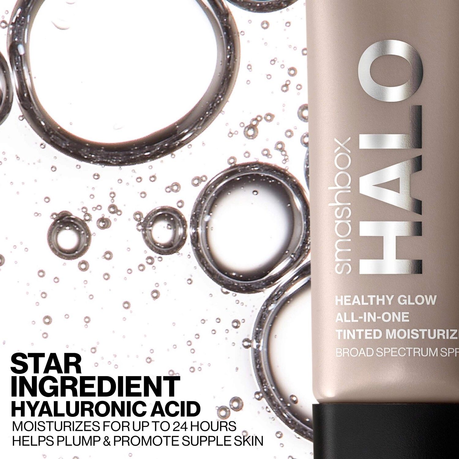 Smashbox Halo Healthy Glow Tinted Moisturizer Broad Spectrum SPF 25 with Hyaluronic Acid - Deep Rich Neutral - Image 6