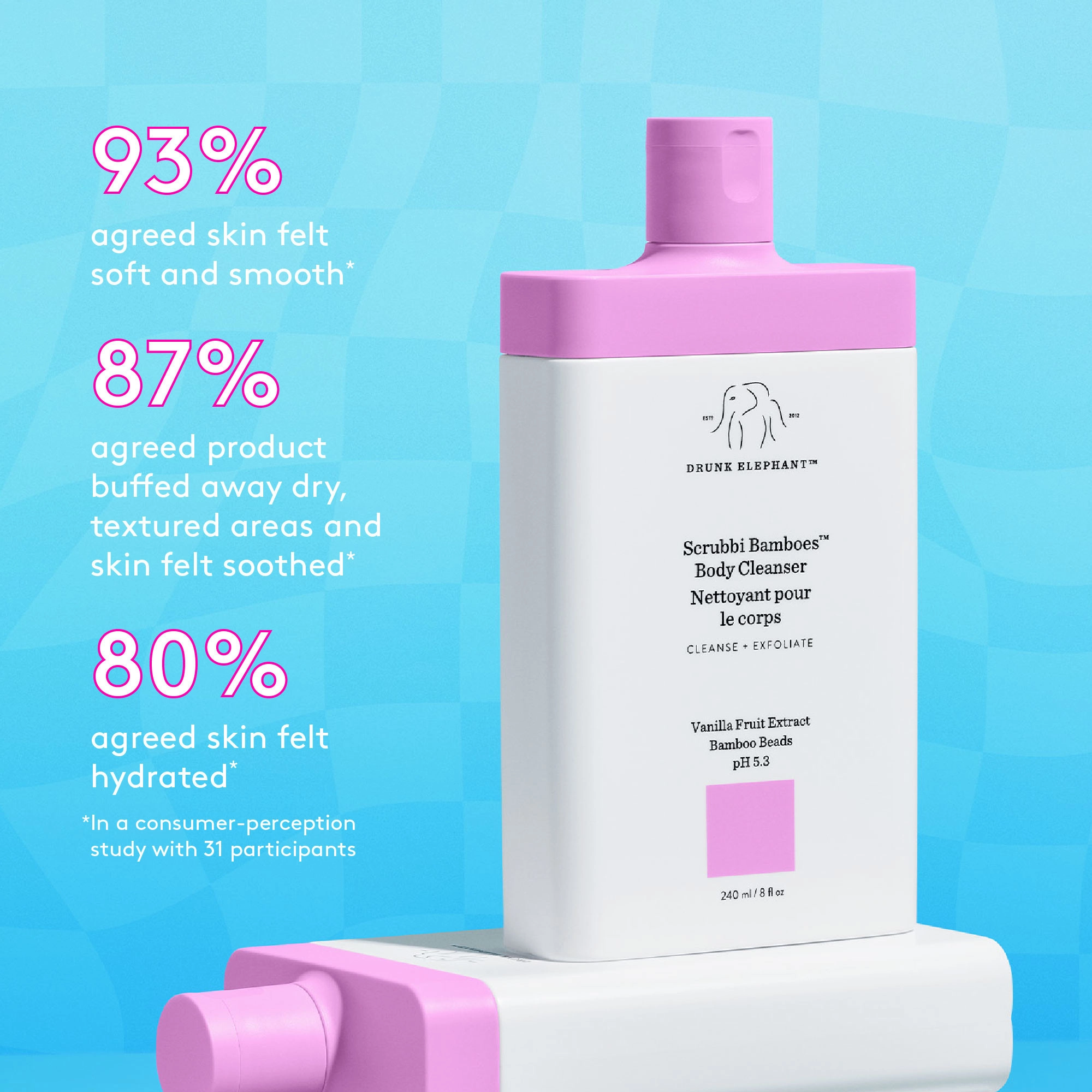 Drunk Elephant Scrubbi Bamboes™ Body Cleanser 8 oz / 240 mL Vegan Vanilla - Image 3