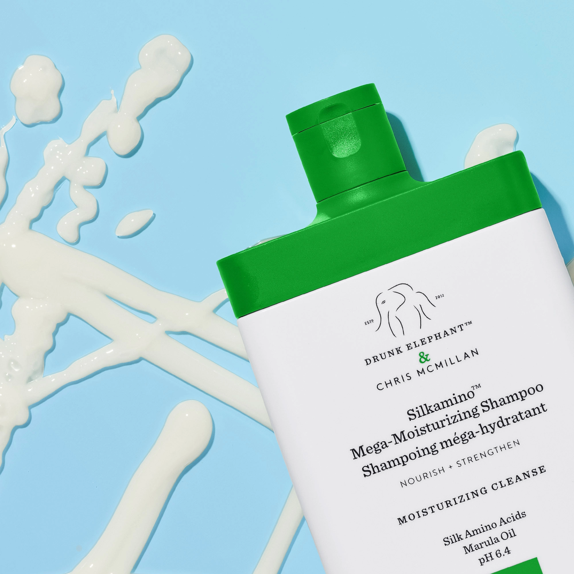 Drunk Elephant Silkamino™ Mega-Moisturizing Shampoo 8.4 oz / 240 mL Color Care Clean - Image 4