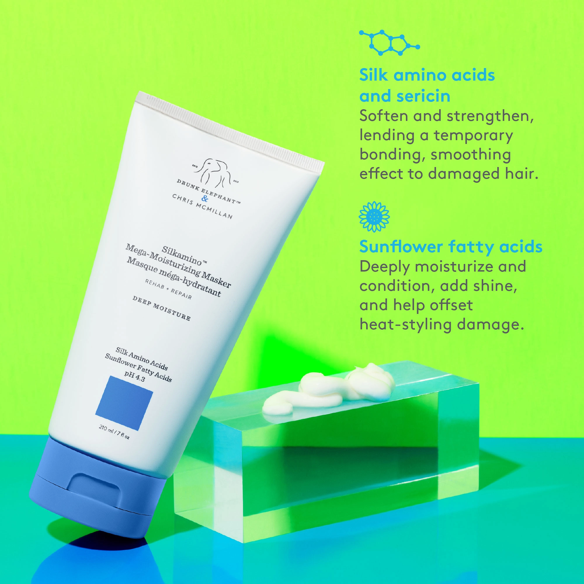 Drunk Elephant Silkamino™ Mega-Moisturizing Masker 7 oz / 210 mL Color Care - Image 3
