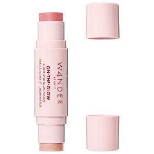 Wander Beauty On-the-Glow Blush & Illuminator Coral Rose/Nude Vegan Cream Formula