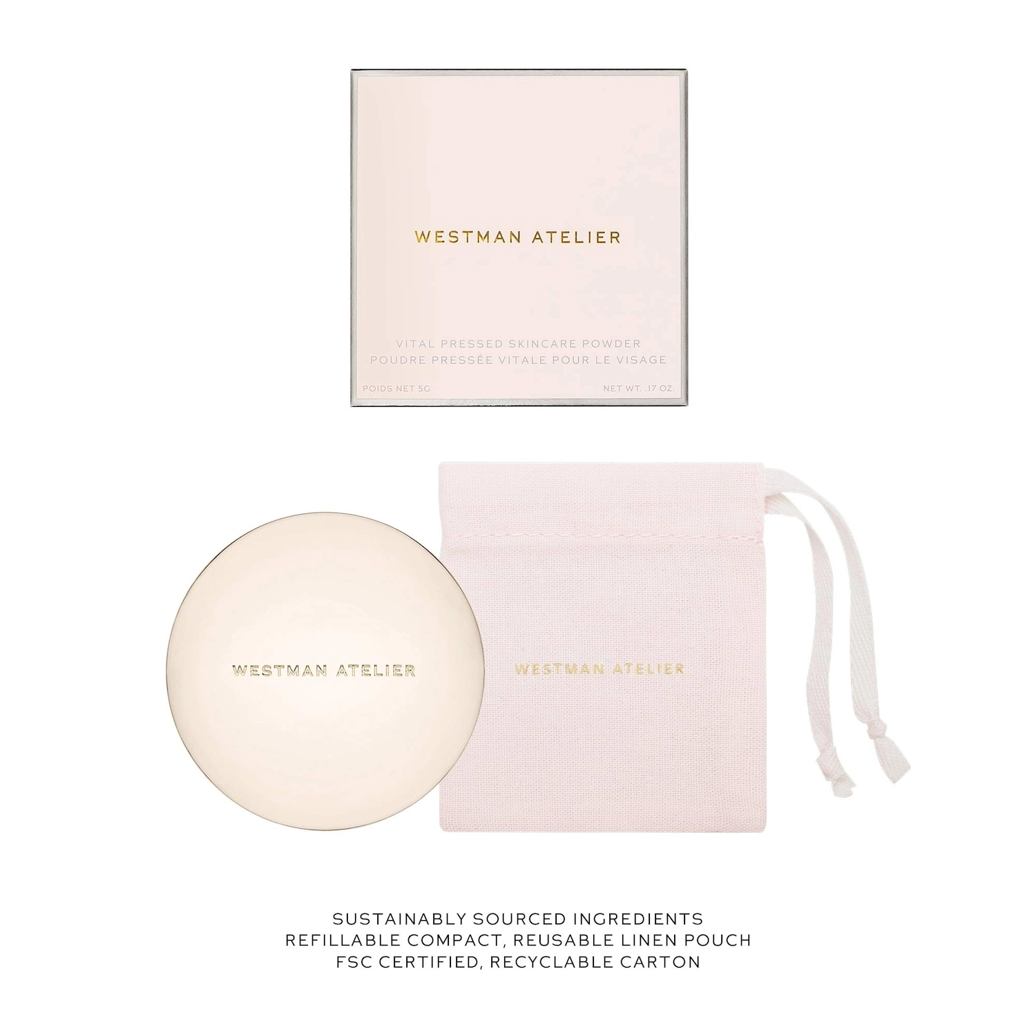 Westman Atelier Vital Pressed Skincare Blurring Talc-Free Setting Powder - Translucent Vegan Formula - Image 11