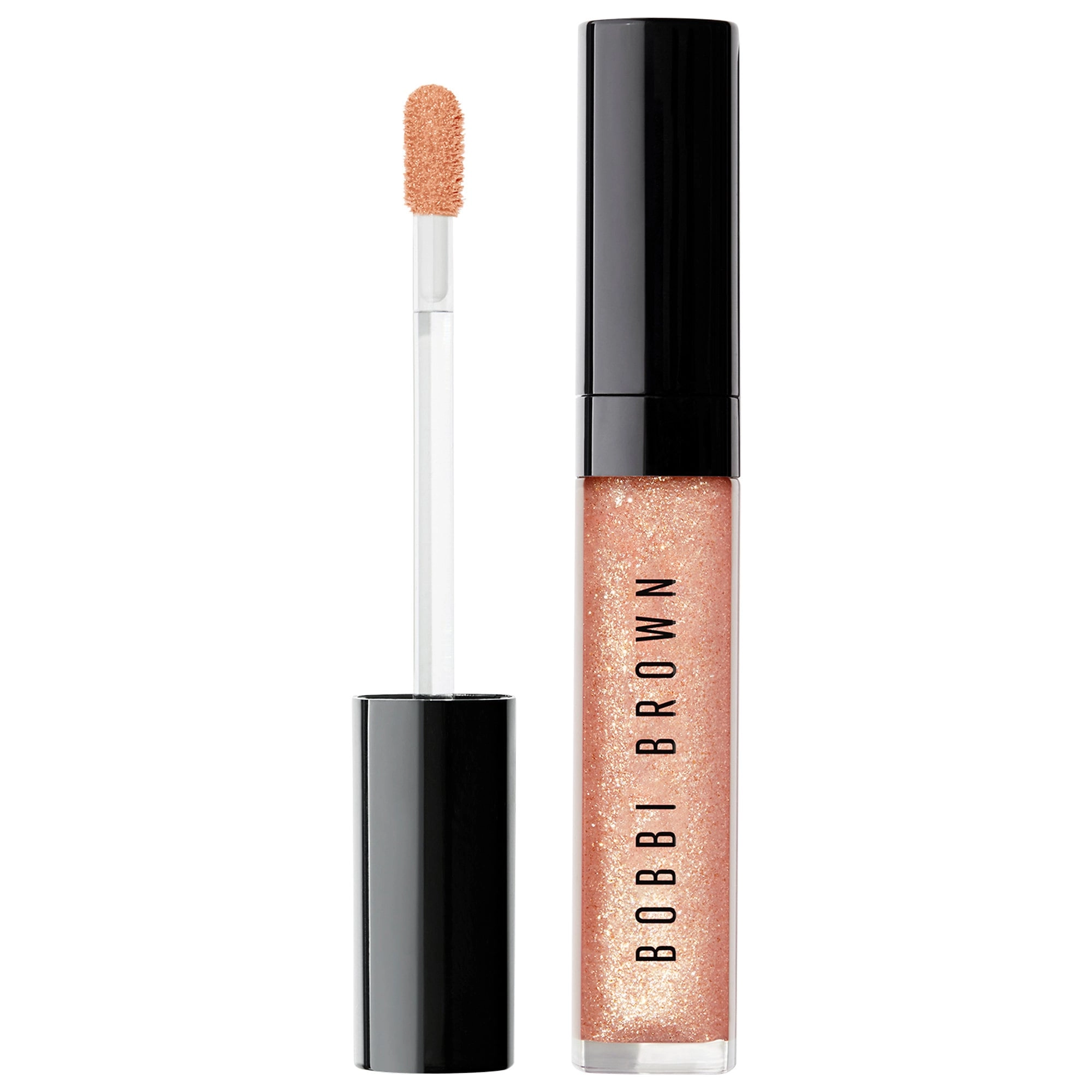 Bobbi Brown Crushed Oil-Infused Gloss in Bellini - Pearlescent Neutral Pink with Gold and Subtle Red Pear