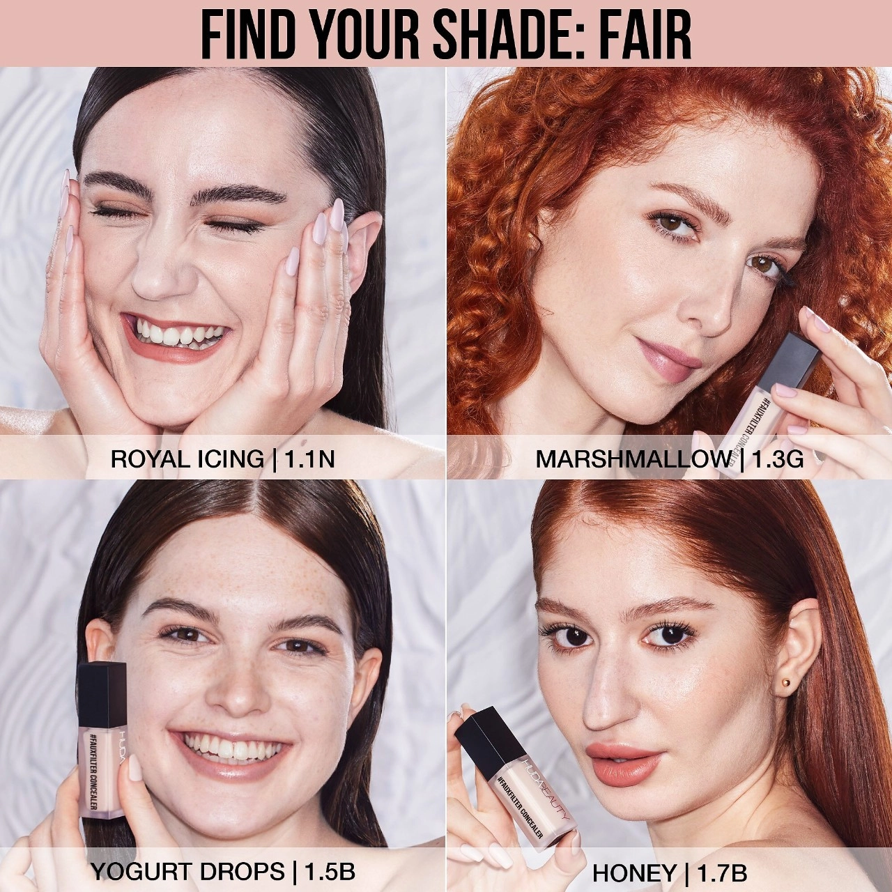 HUDA BEAUTY #FauxFilter Luminous Matte Concealer - Yogurt Drops 1.5 Beige - Image 3