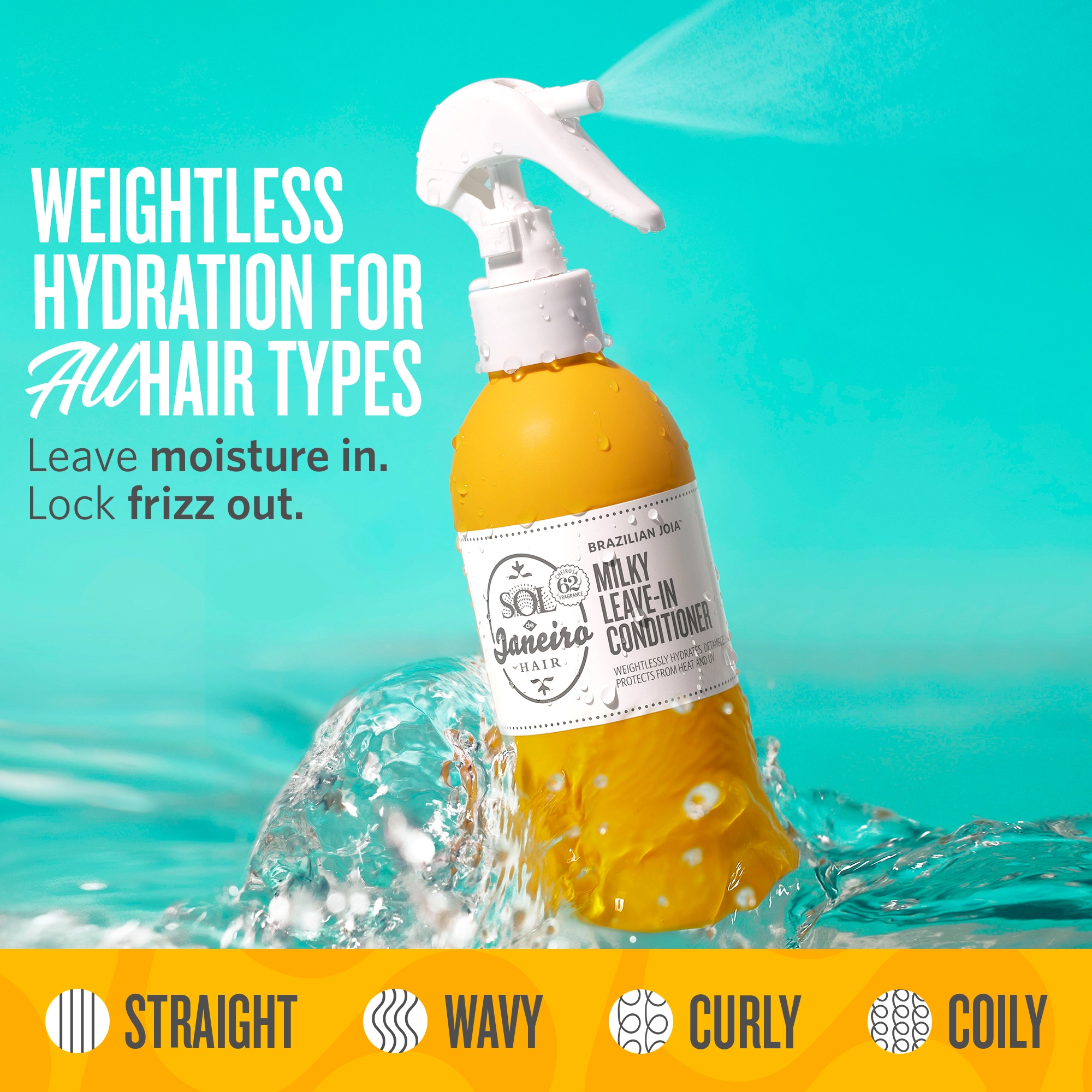 Sol de Janeiro Brazilian Joia ™ Milky Leave-In Conditioner 7.1 oz / 210 mL - Frizz Control, Hydration, Heat Protection - Image 2