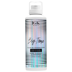 IGK Big Time Volume and Thickening Hair Mousse 6.2 oz/180 mL Vegan Frizz-Free Gluten-Free