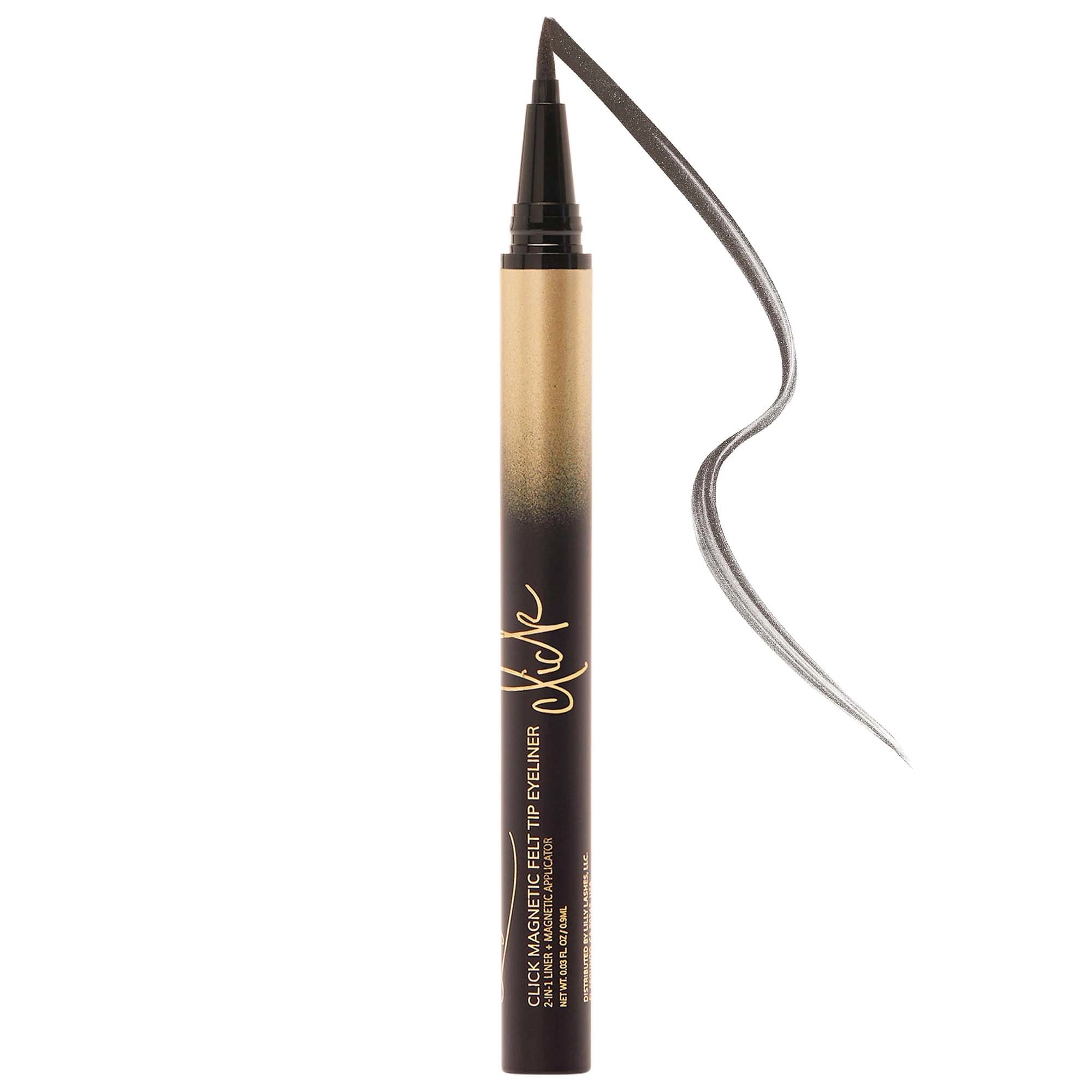 Lilly Lashes Click Magnetic Felt Tip Eyeliner - Vegan, Cruelty-Free, Waterproof