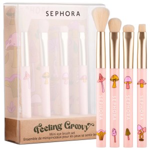 SEPHORA COLLECTION Feeling Groovy Mini Eye Brush Set - Vegan, Recyclable Packaging, Cruelty-Free