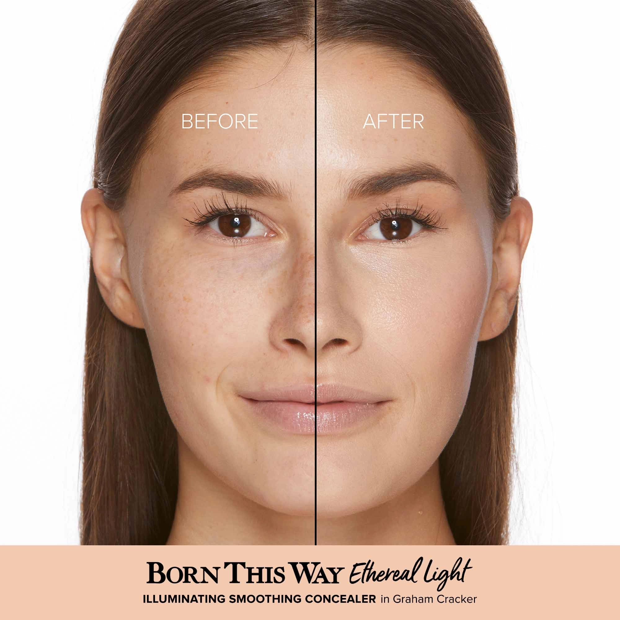 Too Faced Born This Way Ethereal Light Smoothing Concealer Color: Graham Cracker - Light with Golden Undertones - Image 4