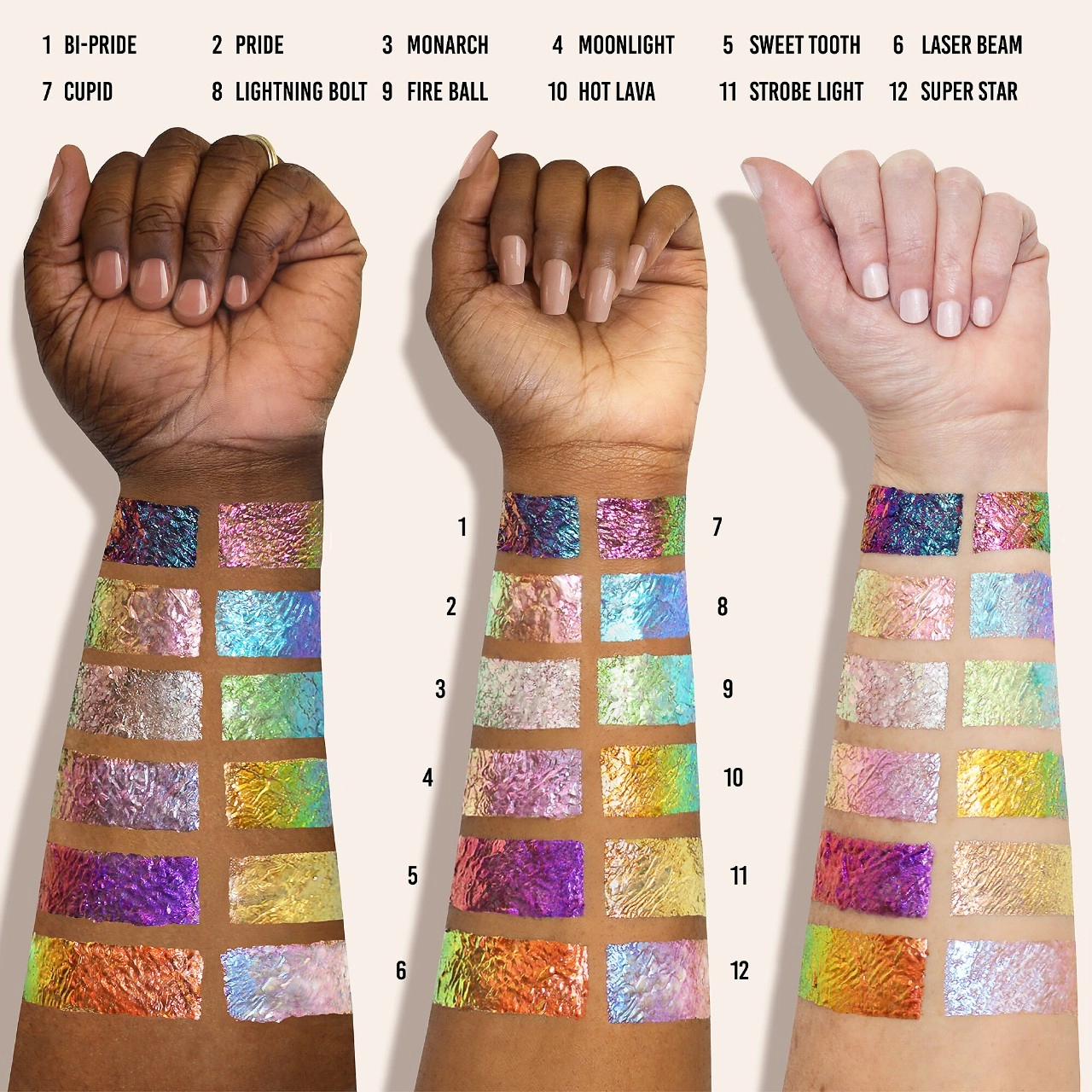 Danessa Myricks Beauty Infinite Chrome Flakes Multichrome Gel for Eyes & Face - Monarch - Image 2