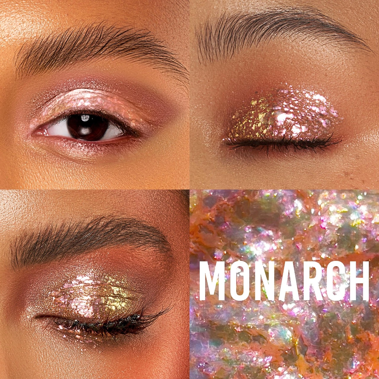 Danessa Myricks Beauty Infinite Chrome Flakes Multichrome Gel for Eyes & Face - Monarch - Image 3