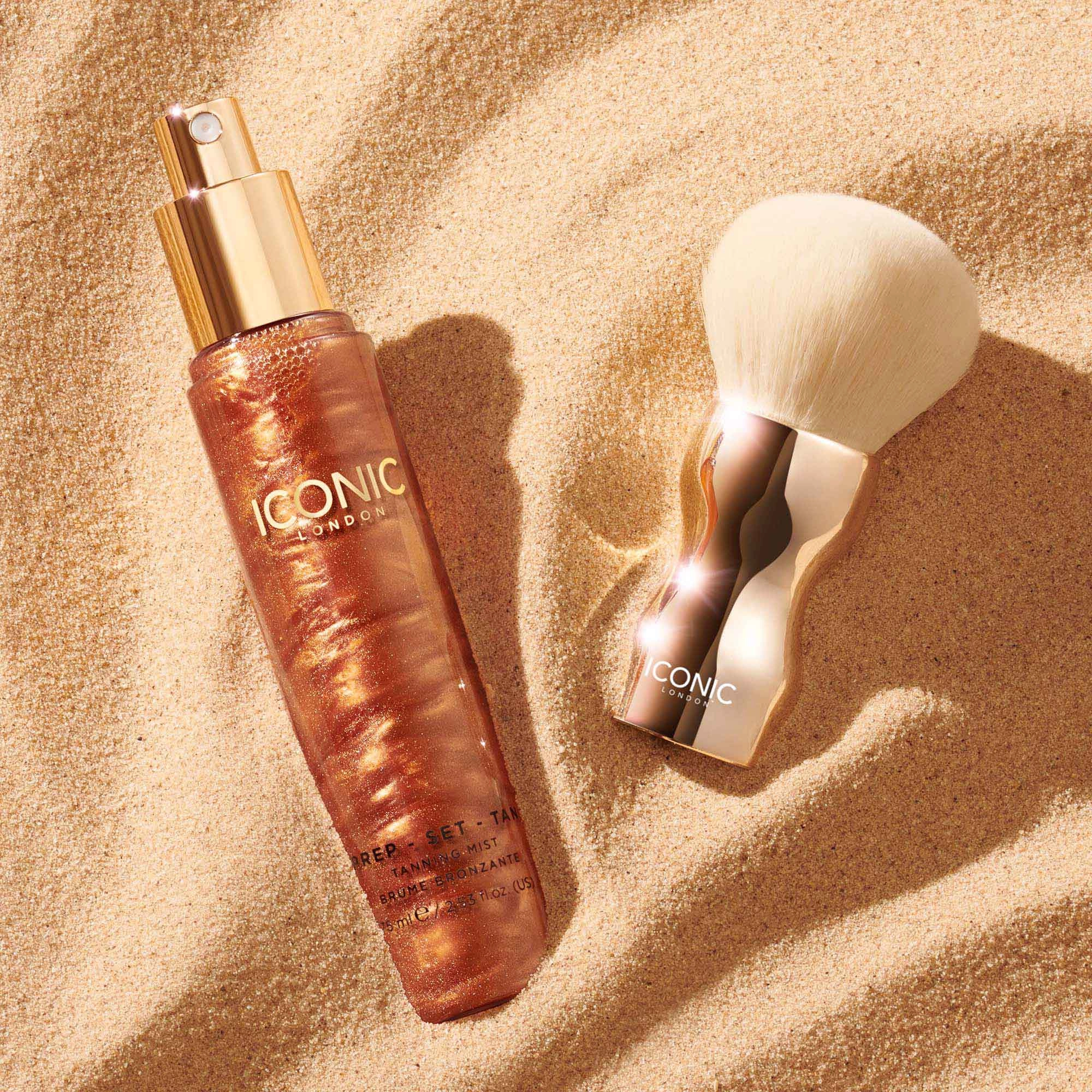 Iconic London Prep Set Tan Face and Body Brush - Image 2