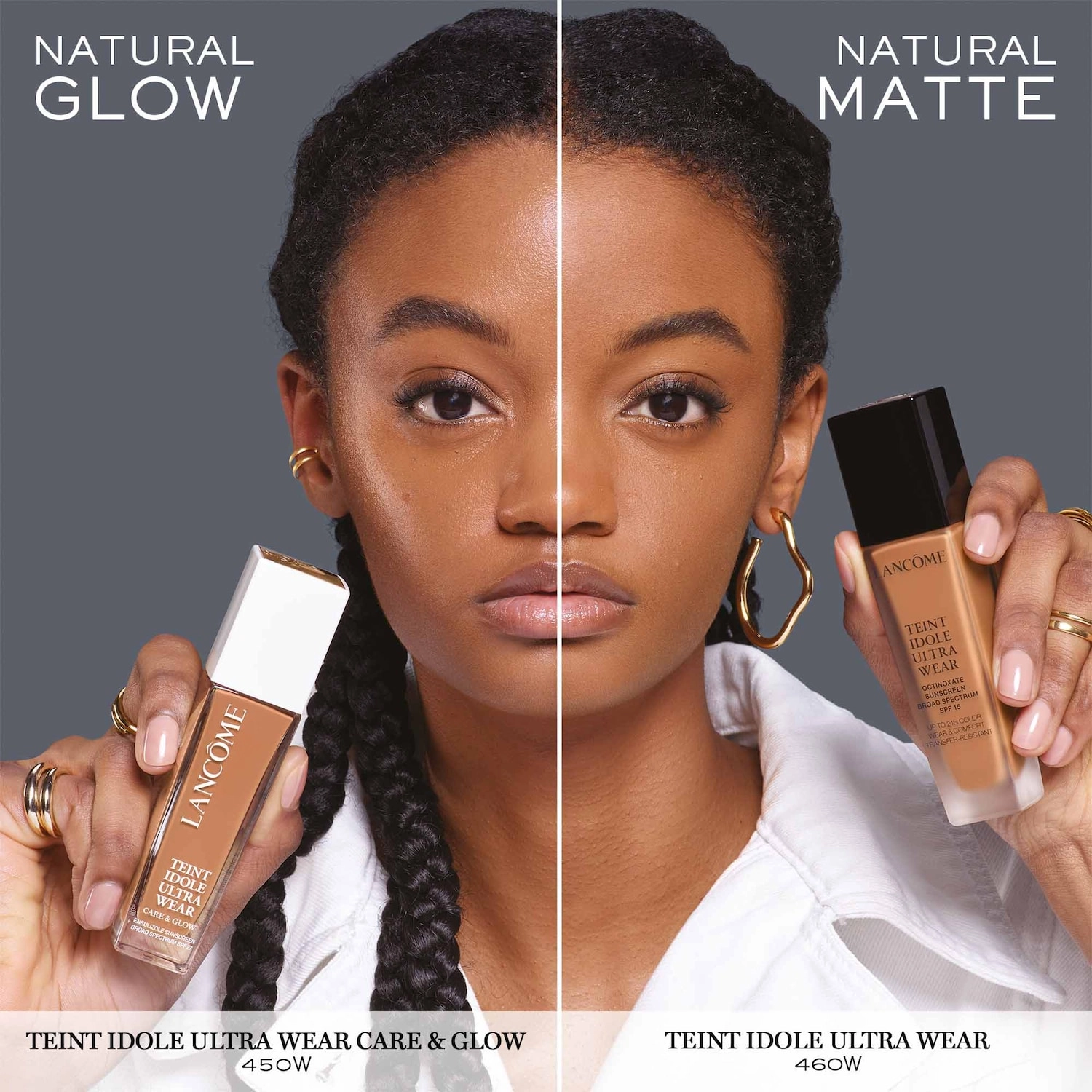 Lancôme Teint Idole Ultra Wear Care & Glow Foundation with Hyaluronic Acid 405W - Medium with Warm Golden Undertones - Image 9