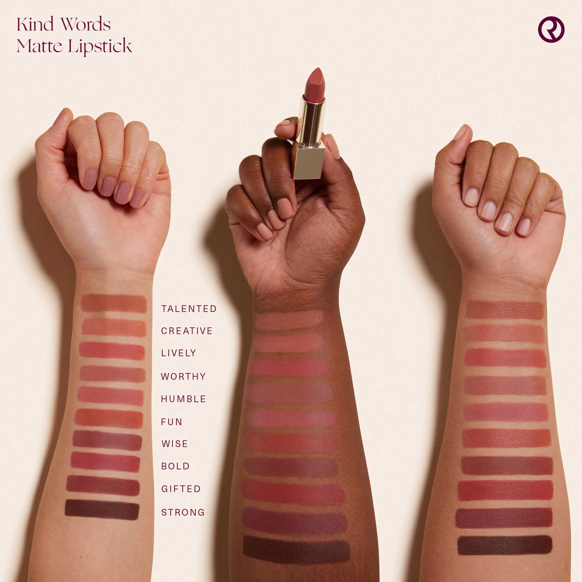 Rare Beauty by Selena Gomez Kind Words Matte Lipstick Color: Strong - Rich Chocolate Vegan - Image 4