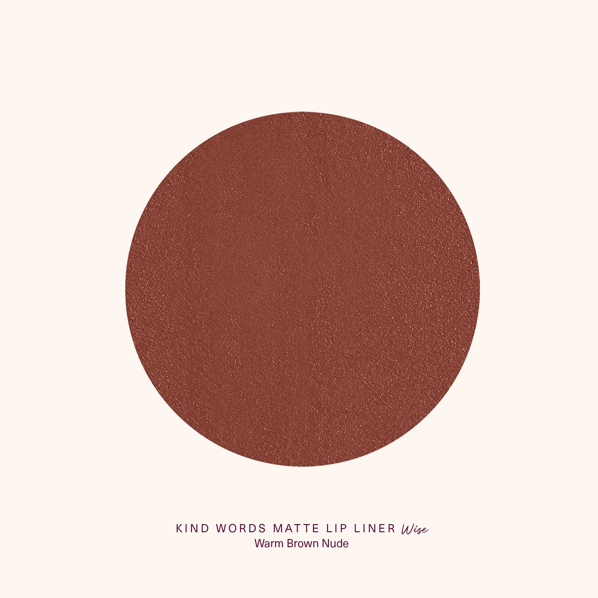 Rare Beauty by Selena Gomez Kind Words Lip Liner Color: Wise - Warm Brown Nude Vegan - Image 3