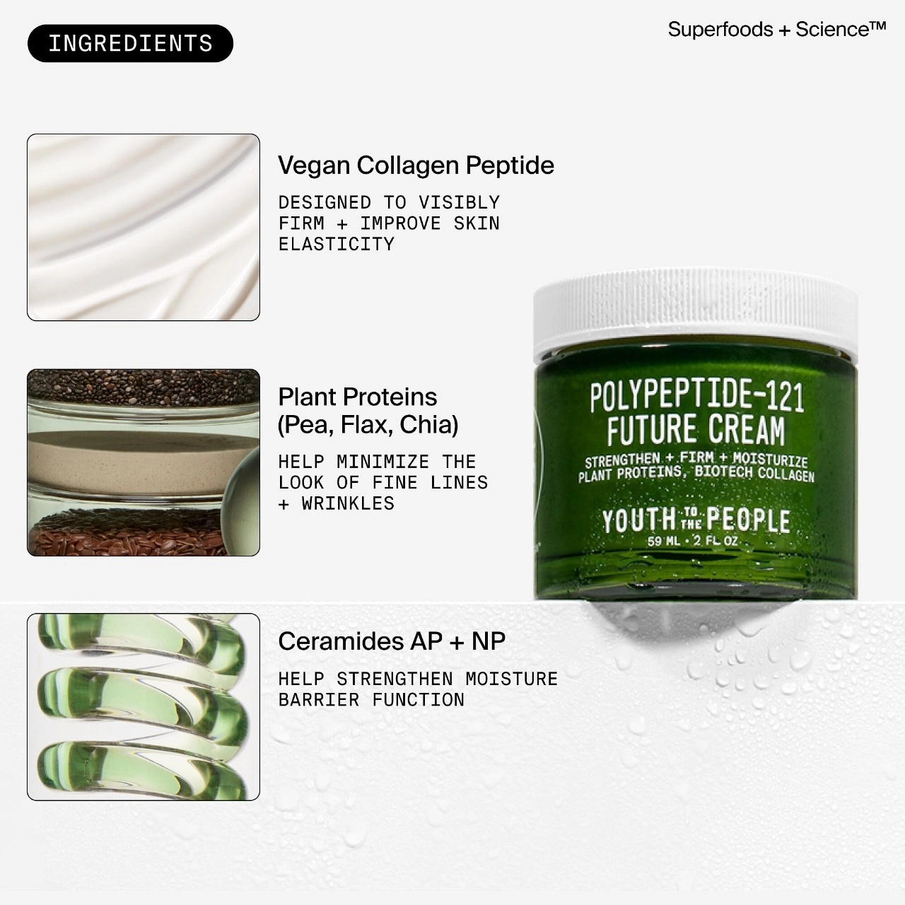 Youth To The People Polypeptide-121 Future Cream with Peptides and Ceramides 2 oz / 60 mL - Image 4