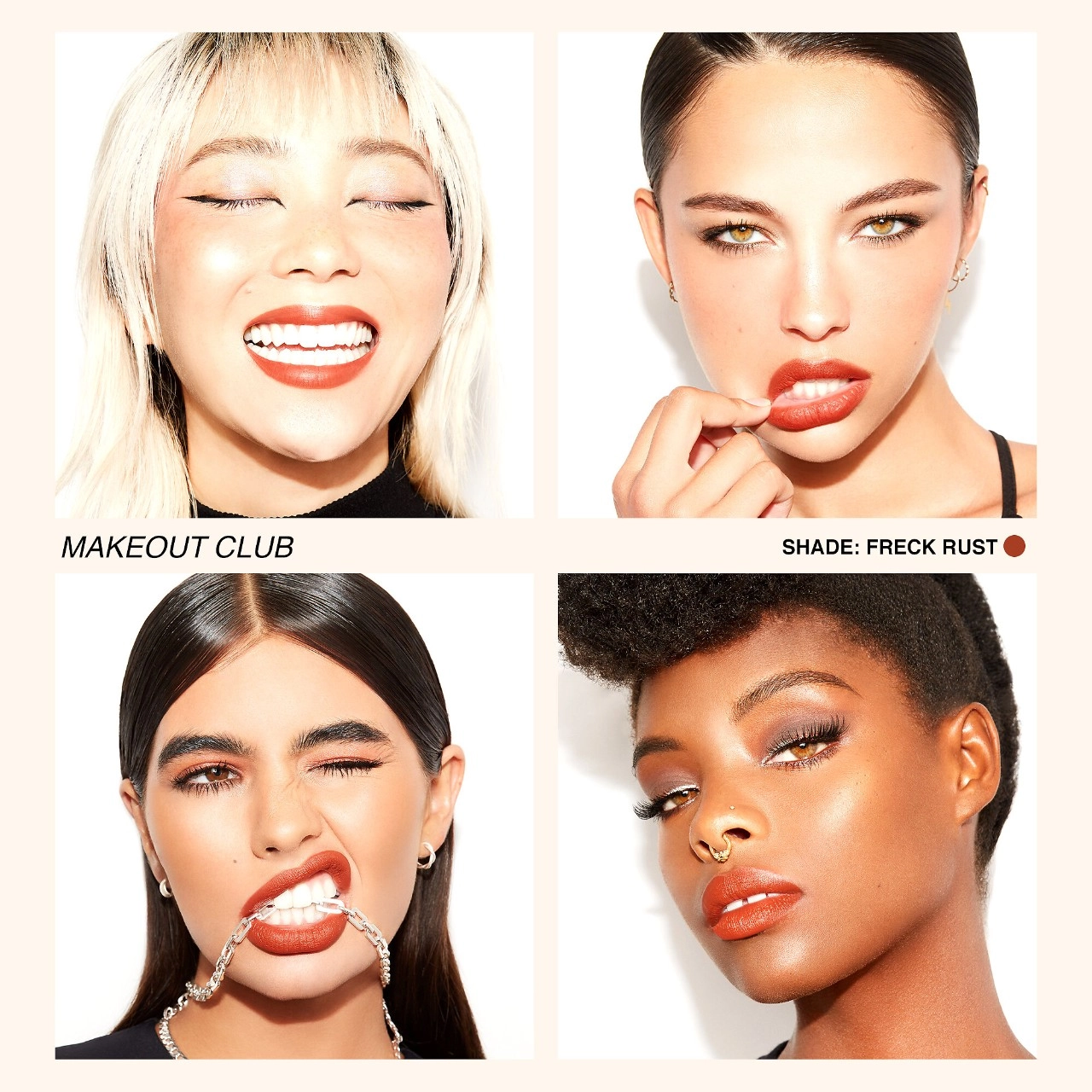 Freck Beauty MAKEOUT CLUB Soft Blur Lipstick - Freck Rust, Vegan, Natural Finish, Clean - Image 7