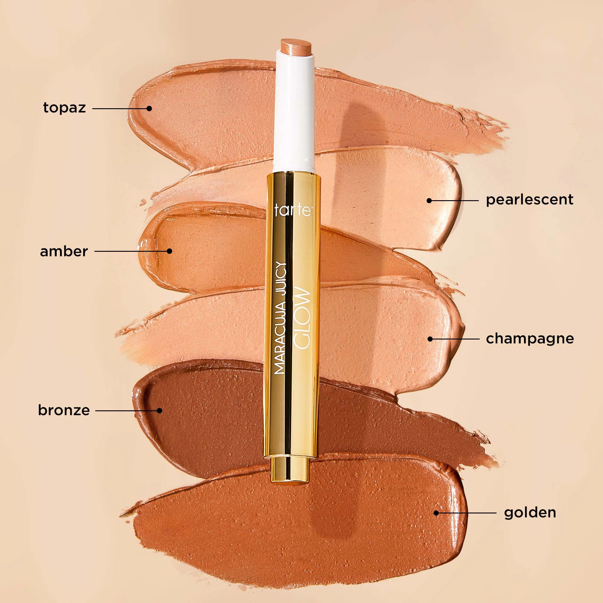 Tarte Maracuja Juicy Glow Highlighting Stick - Bronze Glow, Light Coverage Stick Formula - Image 2