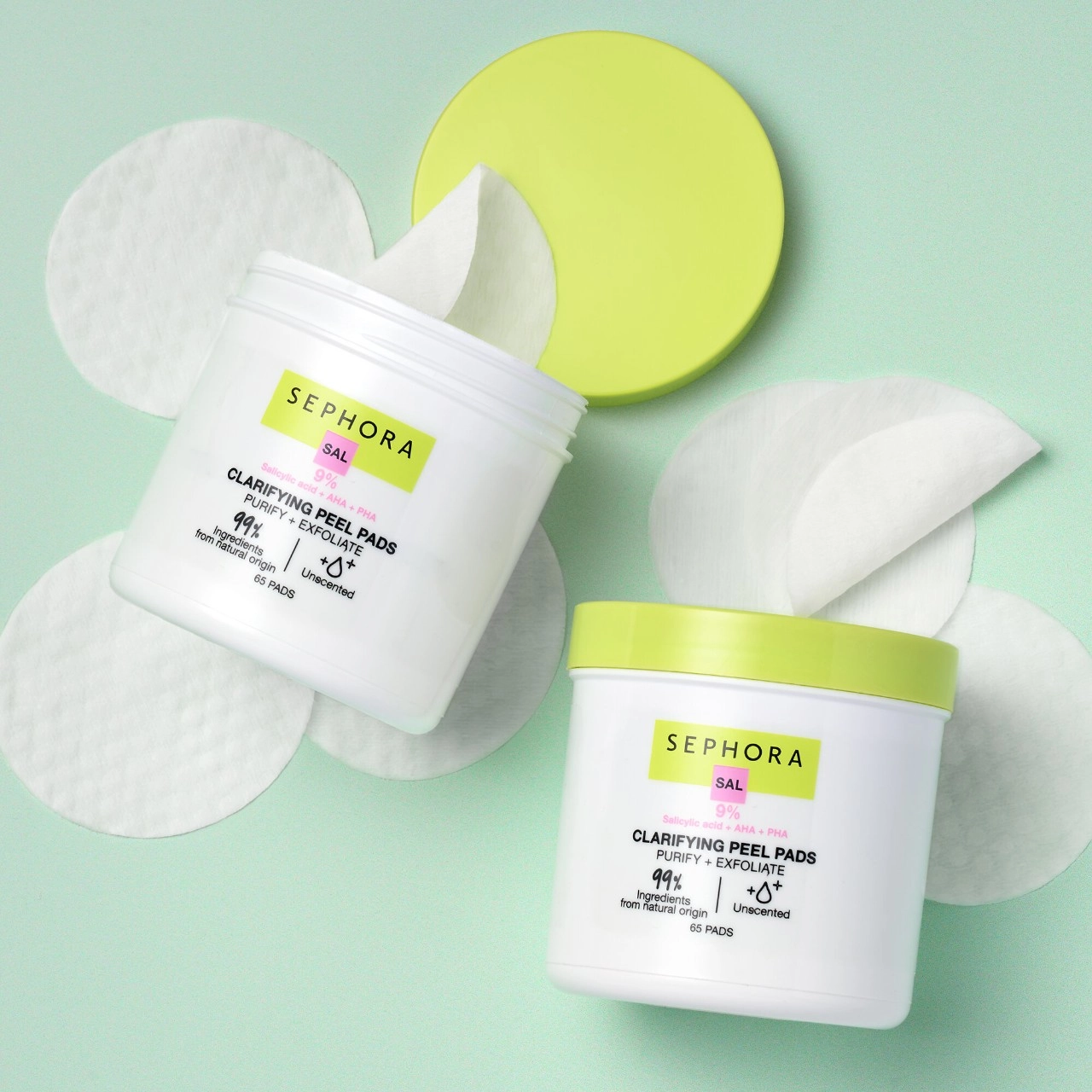 SEPHORA COLLECTION Clarifying Peel Pads with Salicylic Acid - 65 pads, Clean + Planet Positive, Vegan - Image 3