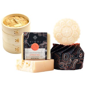 Viori Hair Shampoo & Conditioner Bar Set with Bamboo Holder Set Type: Citrus Yao