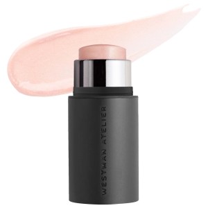 Westman Atelier Mini Petite Lit Up Cream Highlighter Stick Color: Nectar - Glassy Golden Peach