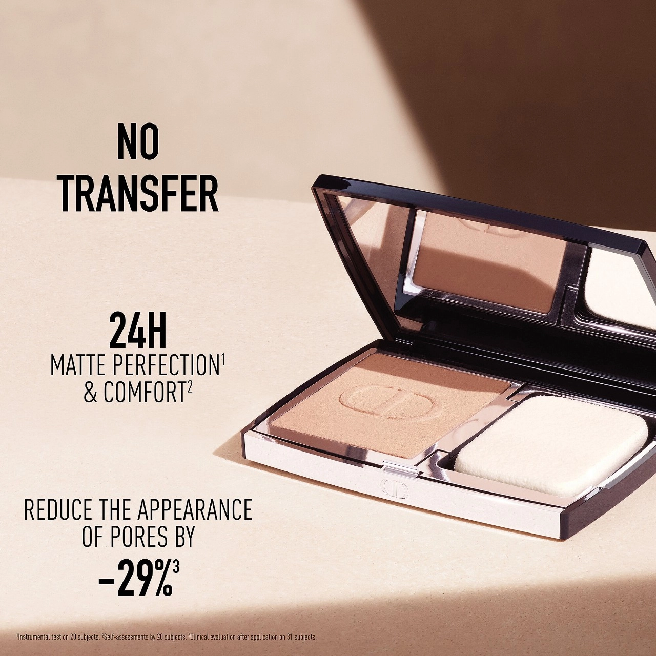 Dior Forever Natural Velvet Matte Compact Foundation 2.5N - Light - Image 5